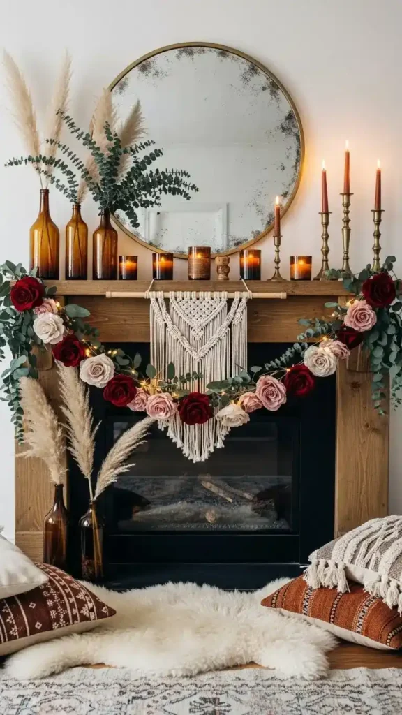velvet-rose-garland-display