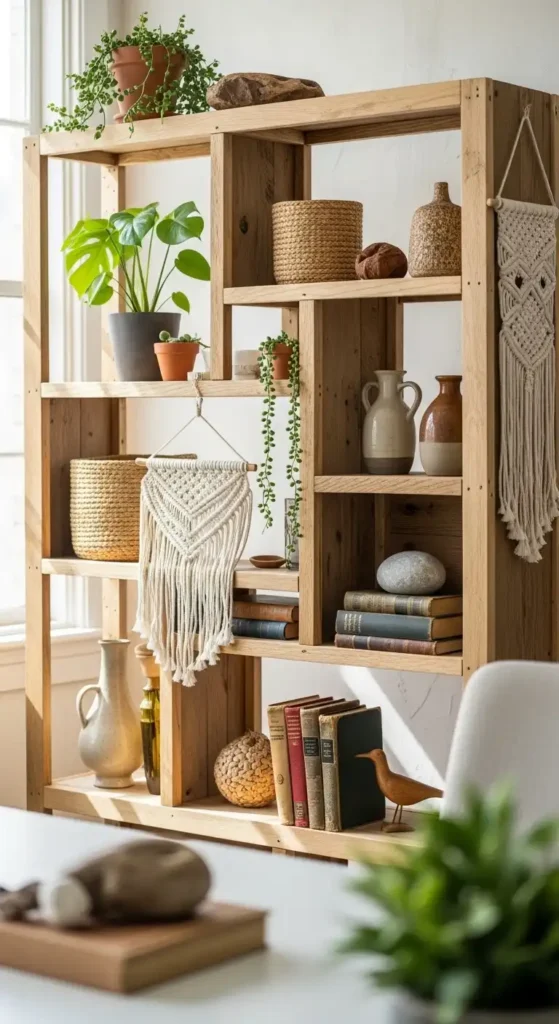 open-wooden-shelving