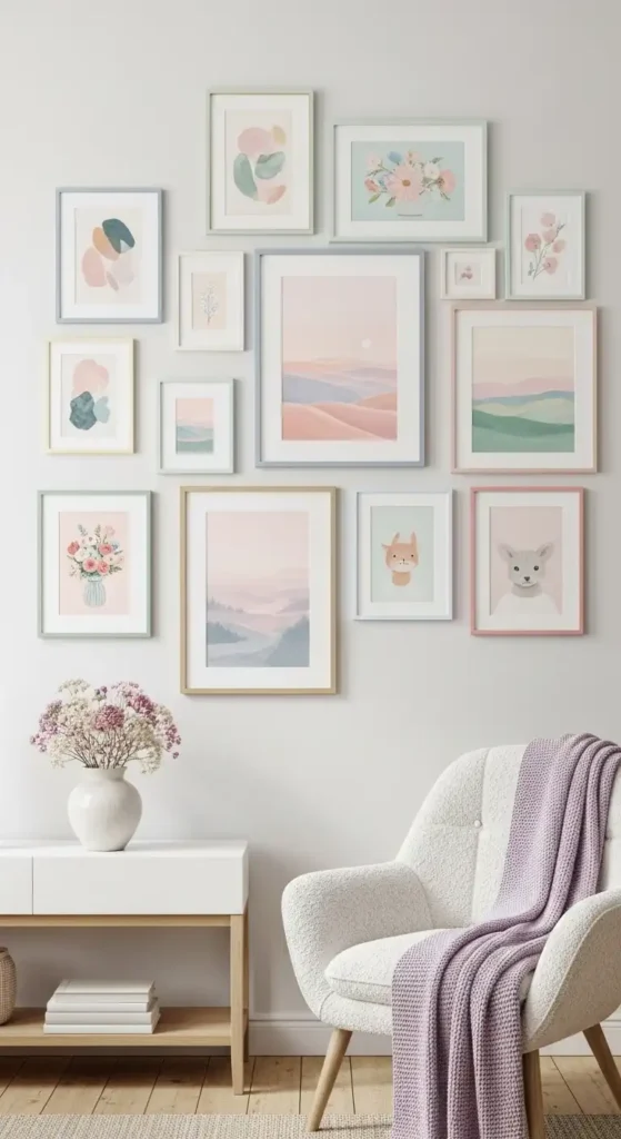 pastel-artwork-gallery-walls