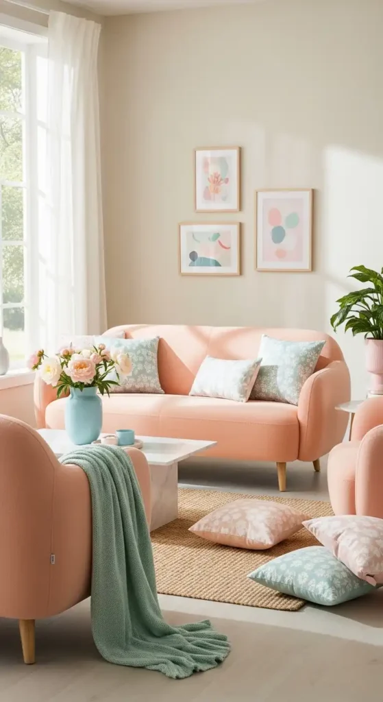 soft-peach-upholstered-furniture