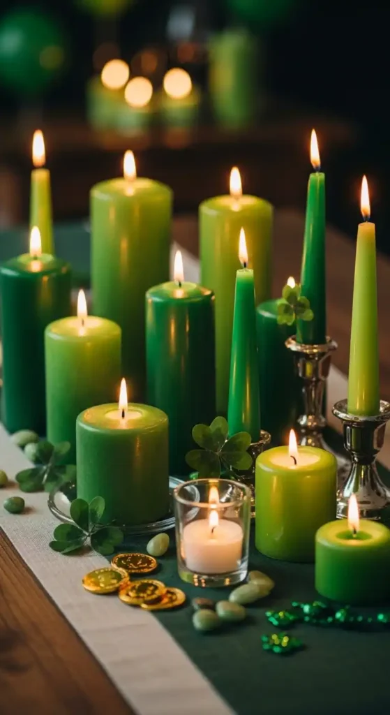 green-candle-displays