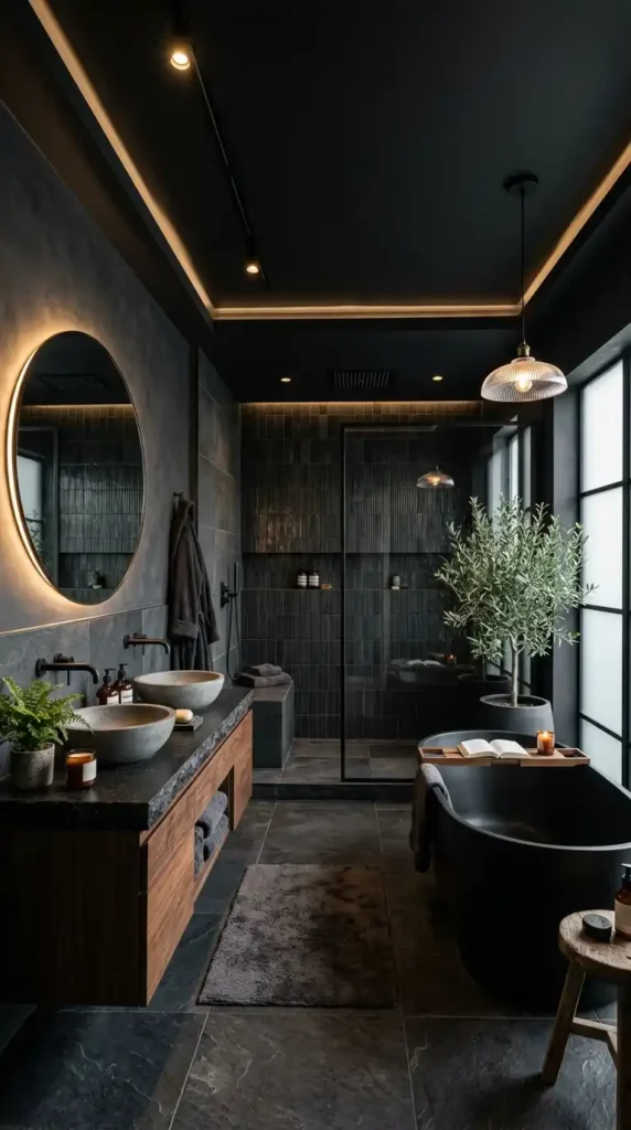 black-ceiling-bathroom-designs