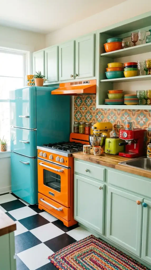 17 Funky Kitchen Designs for a Bold, Modern Home Makeover 11 colorful-kitchen-appliances