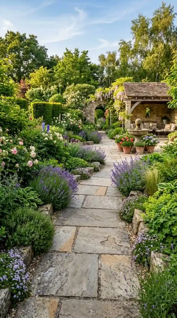 elegant-stone-pathways-with-garden-borders