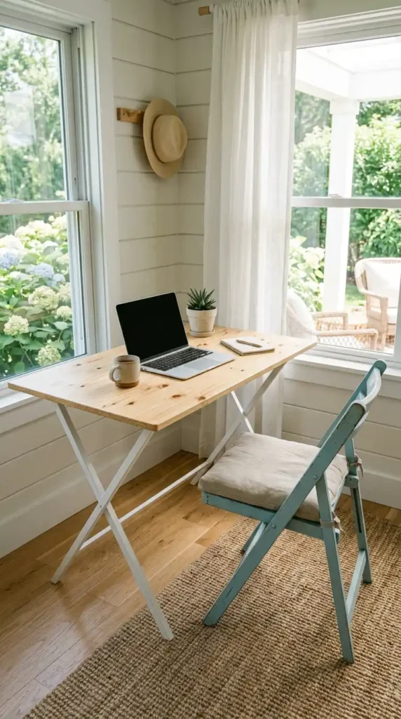 17 Best Summer Home Office Ideas That Feel Fresh and Productive 15 foldable-work-desk-option