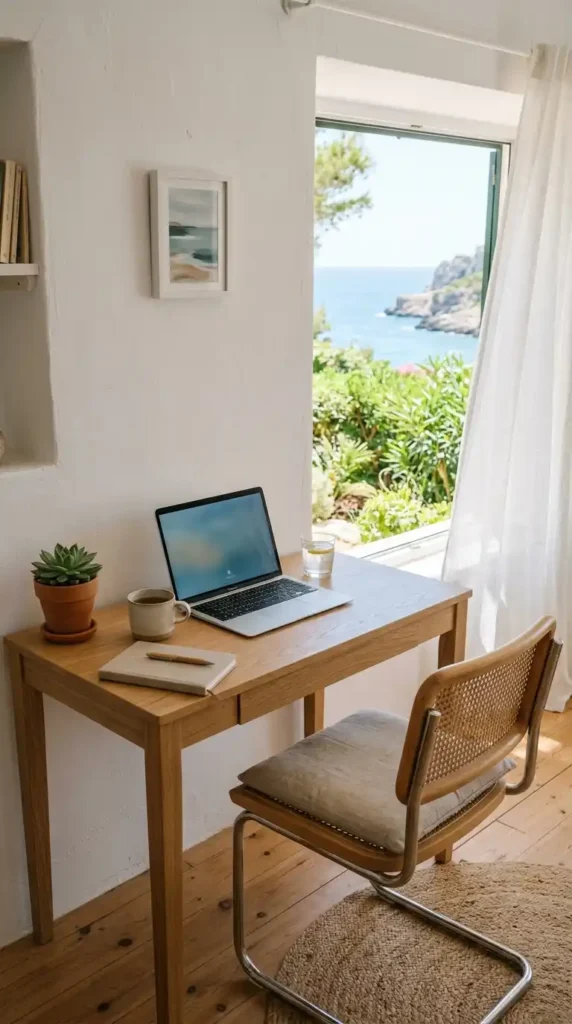 17 Best Summer Home Office Ideas That Feel Fresh and Productive 4 minimal-desk