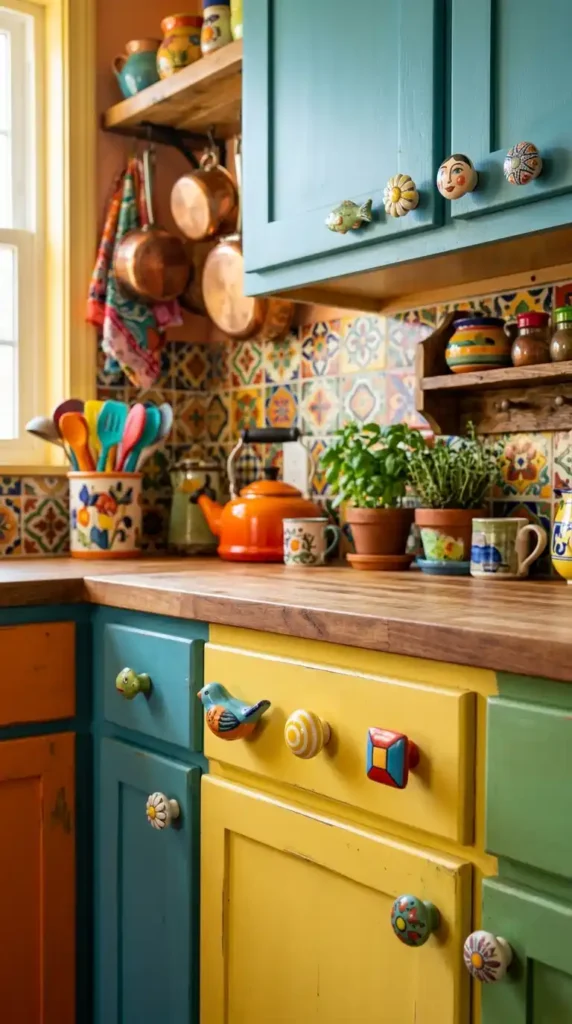 17 Funky Kitchen Designs for a Bold, Modern Home Makeover 18 playful-hardware-and-knobs