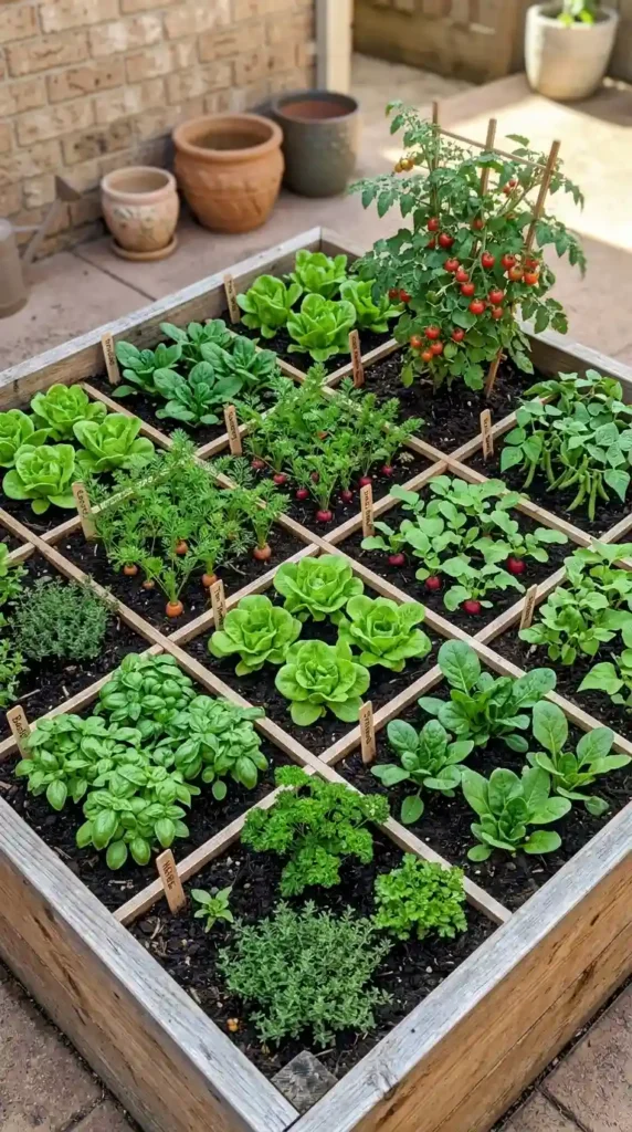 Mini Vegetable Garden Ideas: 16 Easy Small Space Designs 8 square-foot-gardening