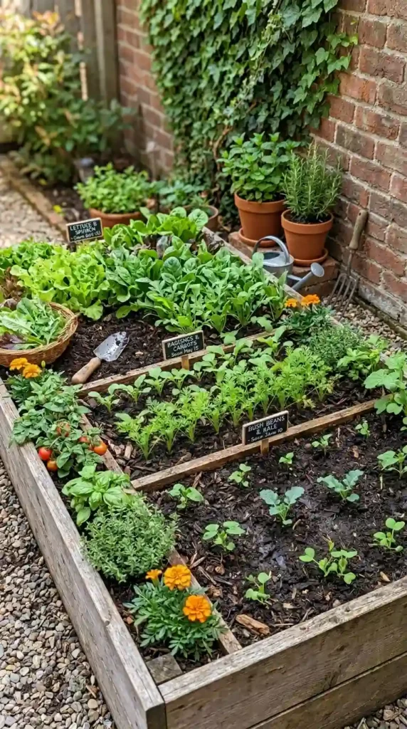 Mini Vegetable Garden Ideas: 16 Easy Small Space Designs 17 succession-planting-mini-garden