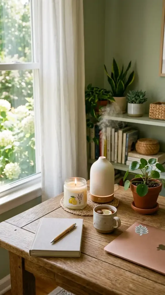17 Best Summer Home Office Ideas That Feel Fresh and Productive 14 summer-scent-candles-or-diffuser
