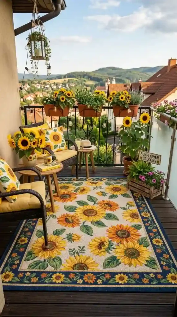 sunflower-themed-outdoor-rug