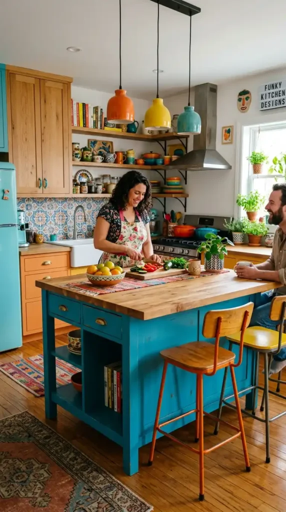 17 Funky Kitchen Designs for a Bold, Modern Home Makeover 9 two-tone-kitchen-island