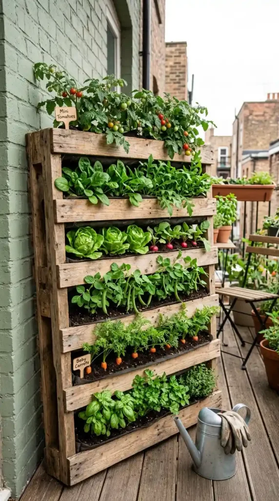 Mini Vegetable Garden Ideas: 16 Easy Small Space Designs 3 vertical-pallet-garden