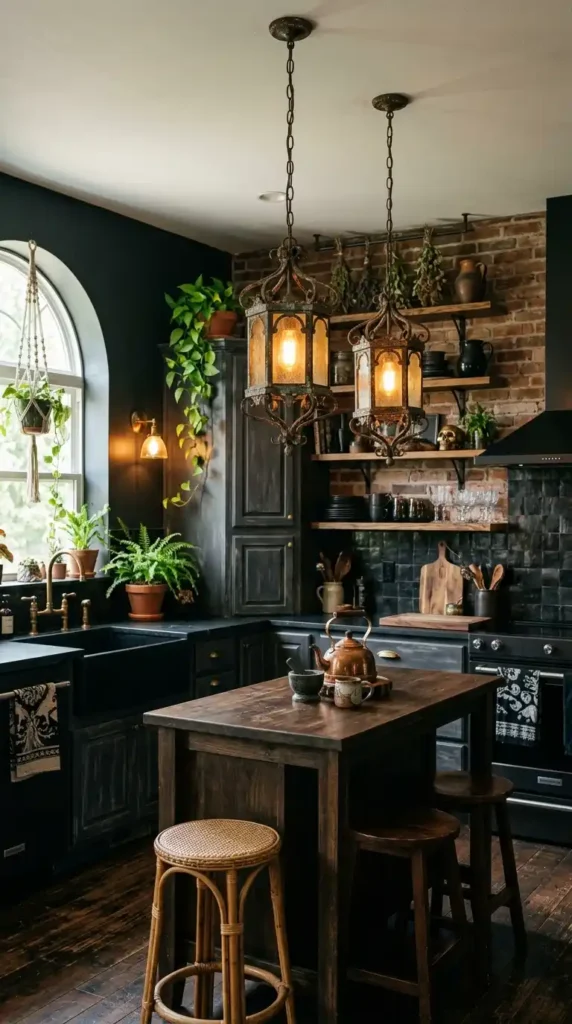 16 Stylish Goth Boho Decor Kitchen Ideas for Modern Homes 5 vintage-lighting-fixtures