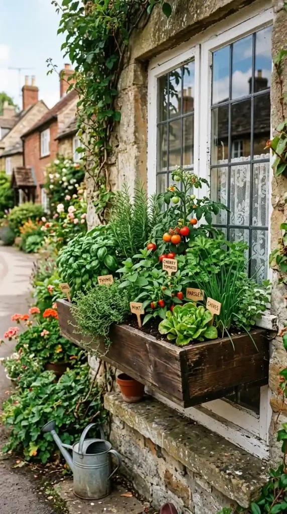 Mini Vegetable Garden Ideas: 16 Easy Small Space Designs 5 window-box-herb-garden